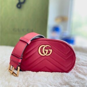 GG Matelassé Marmont Belt Bag